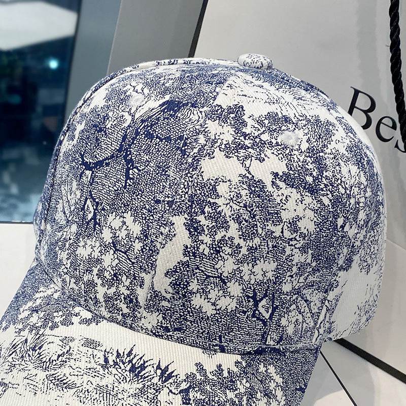 All-Matching Printed Peaked Cap - Adjustable Cotton Baseball Hat for Sun Protection - Buy Center US