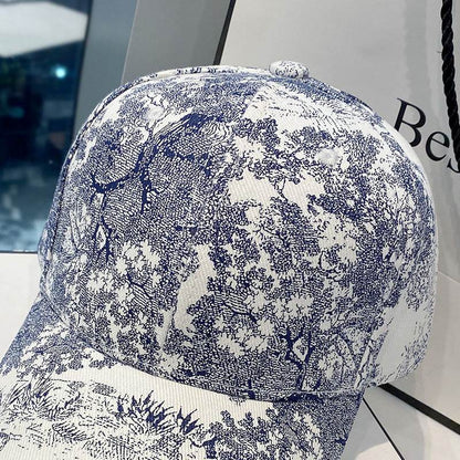 All-Matching Printed Peaked Cap - Adjustable Cotton Baseball Hat for Sun Protection - Buy Center US