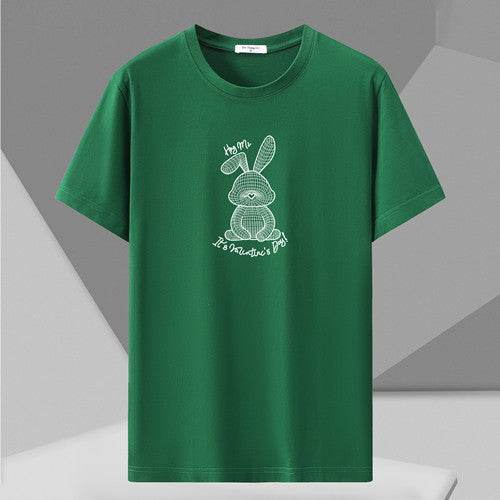 Spring Men’s Loose Half Sleeve Shirt - Plus Size Round Neck Cotton Tee - Buy Center US