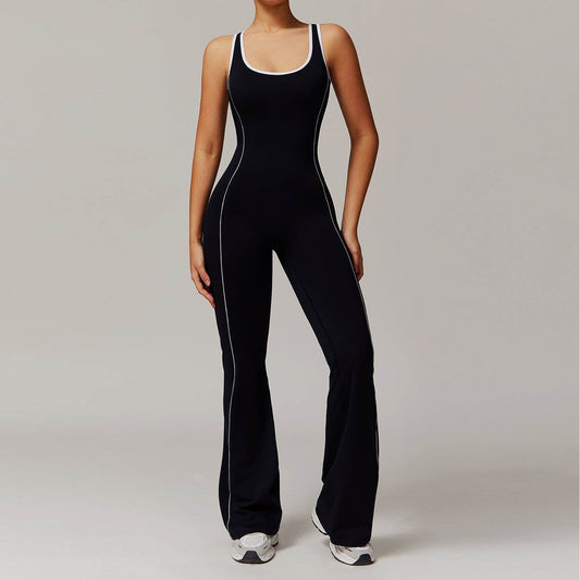 European & American Hollow Beauty Back Jumpsuit - Stylish Yoga Dance Wear - Buy Center US