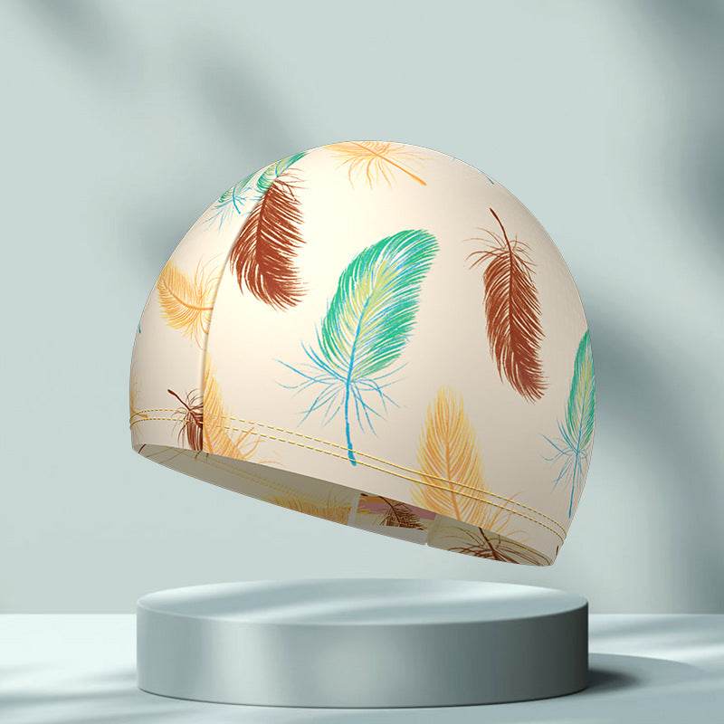 Comfortable High Elastic Swimming Cap - Stylish Patterns for Adults - Buy Center US
