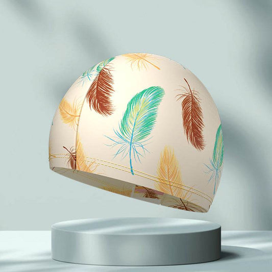 Comfortable High Elastic Swimming Cap - Stylish Patterns for Adults - Buy Center US