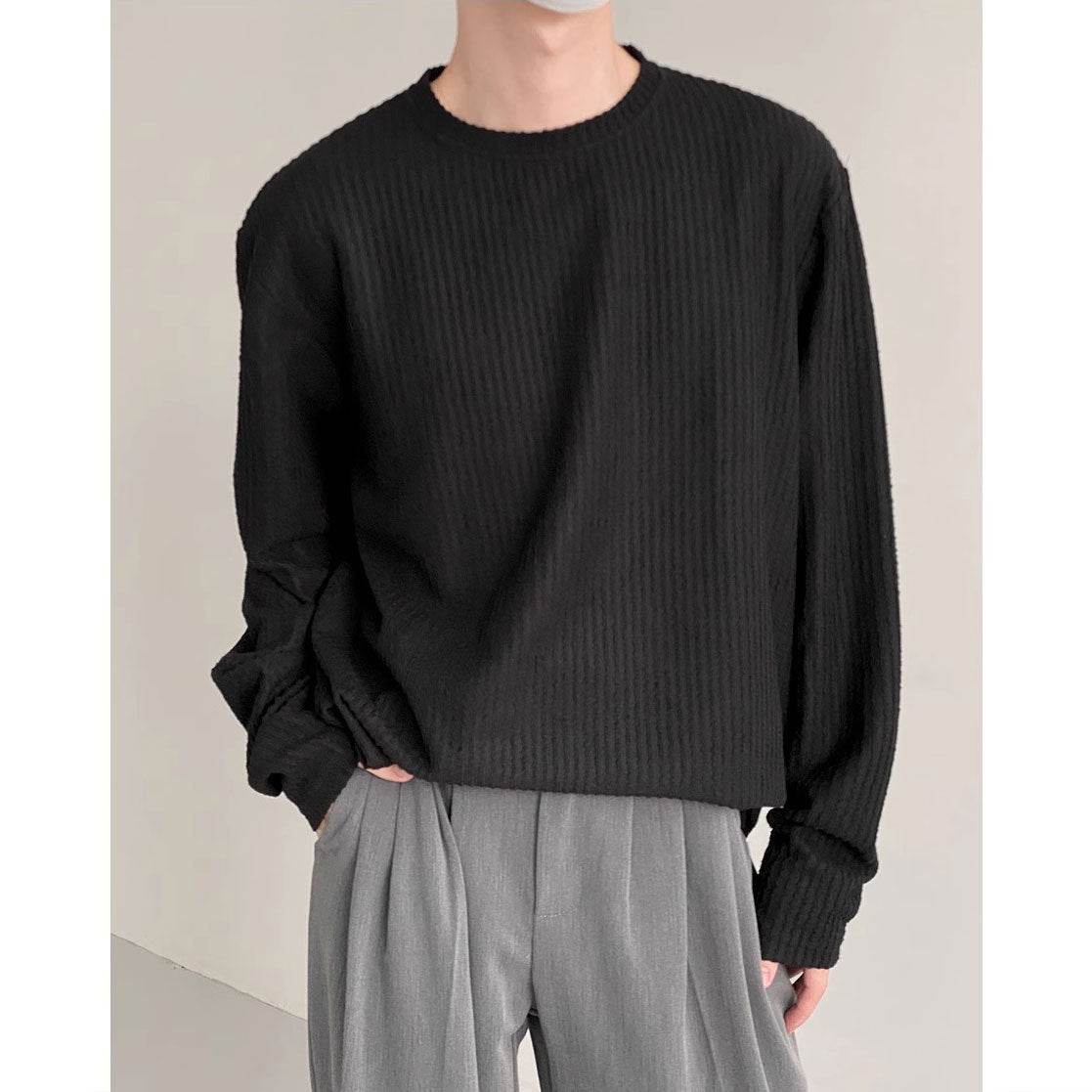 Men's Autumn Loose Casual Shirt - Versatile Pullover in Solid Colors - Buy Center US