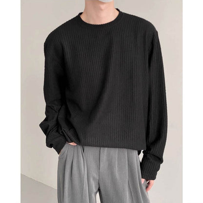 Men's Autumn Loose Casual Shirt - Versatile Pullover in Solid Colors - Buy Center US
