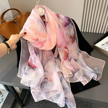 Thin Yourou Begonia Scarf Shawl - Elegant Summer Polyester Wrap - Buy Center US