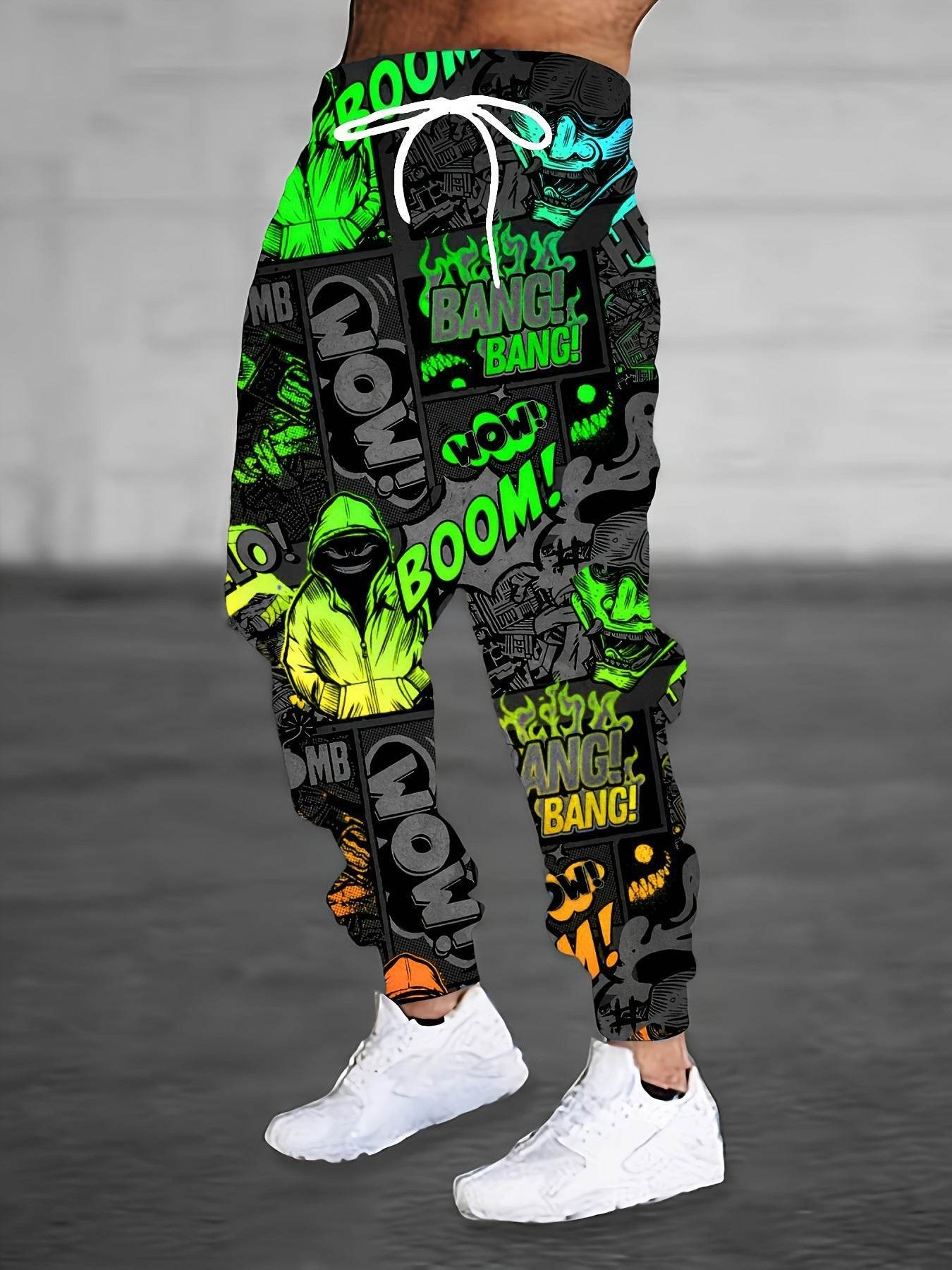 Colorful Men's Casual Sweatpants - Stylish Printed Trousers for All Sizes - Buy Center US
