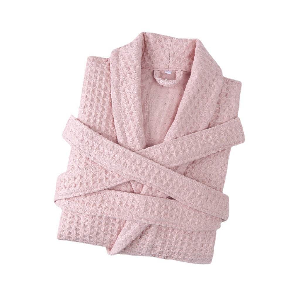 Buycenter Unisex Cotton Waffle Robe - Thickened, Cozy for Autumn - Buy Center US