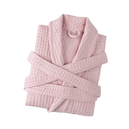 Buycenter Unisex Cotton Waffle Robe - Thickened, Cozy for Autumn - Buy Center US