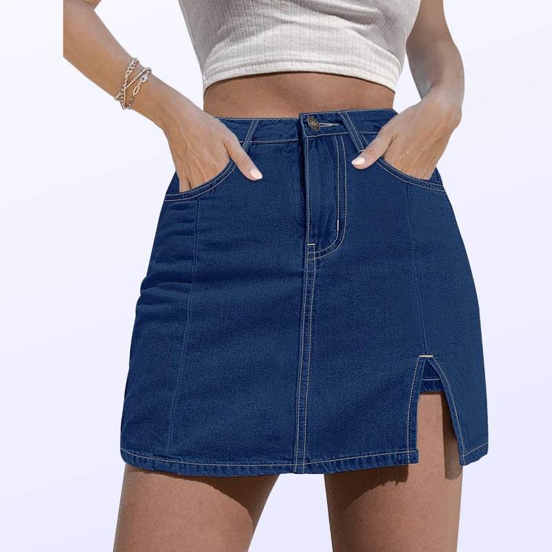 Versatile Denim Skirt - High-Grade Casual Culotte in Various Colors - Buy Center US