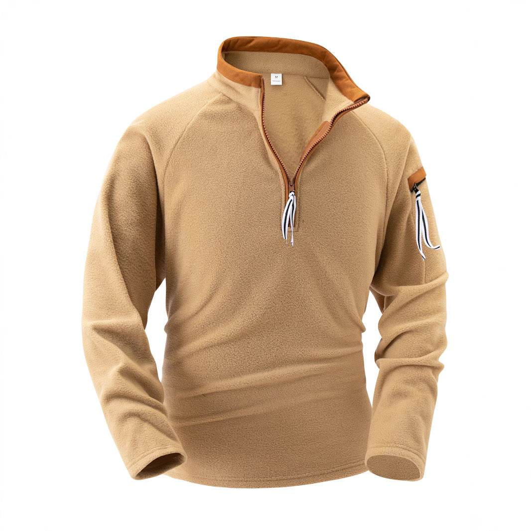 Buycenter Tactical Arm Zipper Sweater - Slim Fit Long Sleeve Pullover - Buy Center US