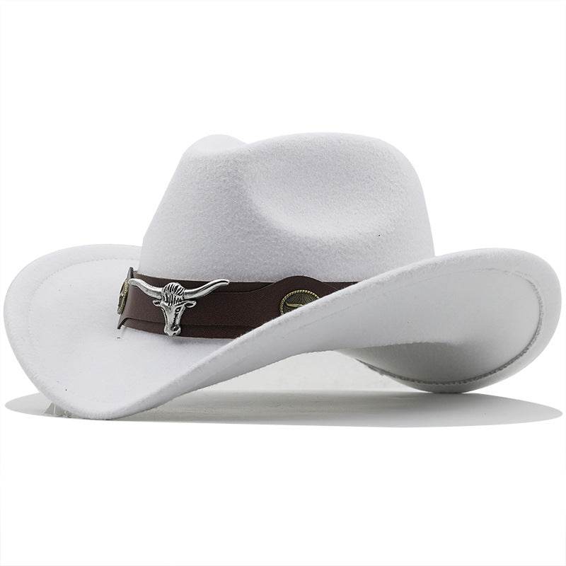 Fashion Woolen Western Denim Top Hat - Sun Protection, Multiple Colors - Buy Center US