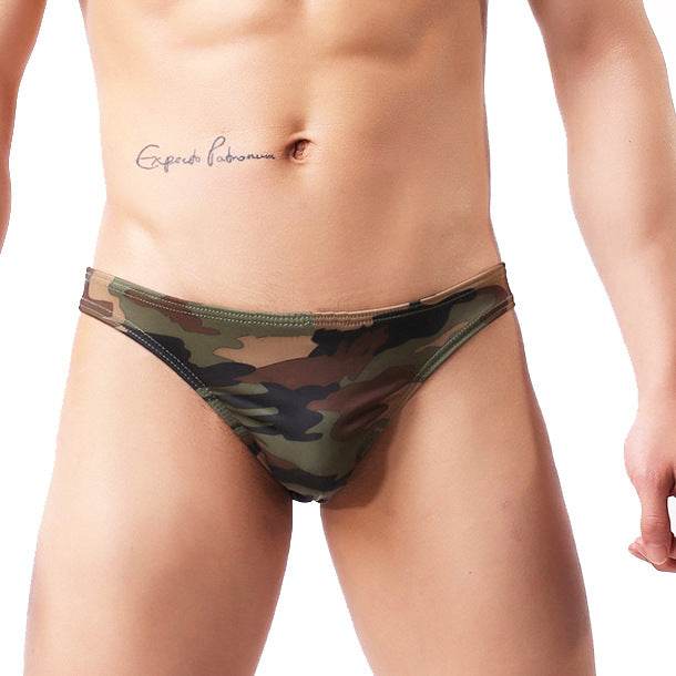 Buycenter Men's Camouflage Briefs - Quick Dry, Low Waist, Four Colors - Buy Center US