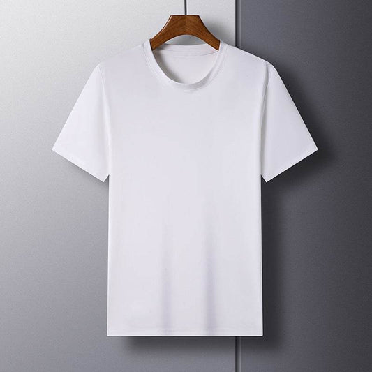 Men's Solid Color Round Neck T-Shirt - Trendy All-Match Styles - Buy Center US