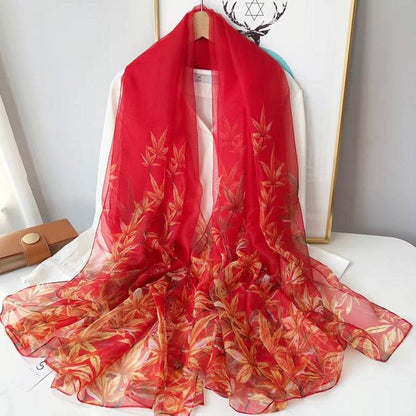 Fashionable Yourou Yarn Rose Scarf for Women - Stylish 135x180cm Design - Buy Center US