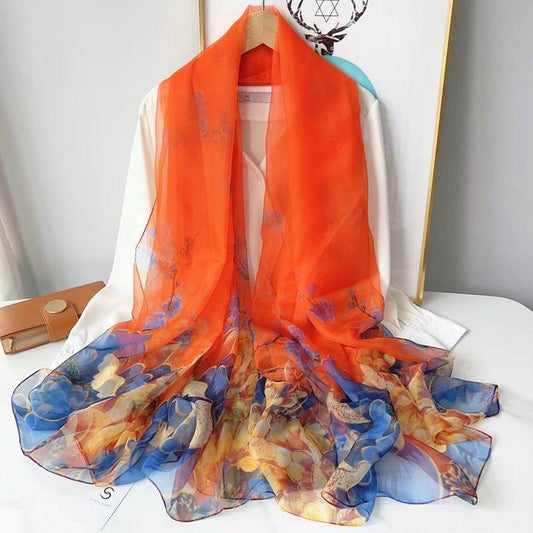 Fashionable Yourou Yarn Rose Scarf for Women - Stylish 135x180cm Design - Buy Center US