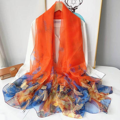 Fashionable Yourou Yarn Rose Scarf for Women - Stylish 135x180cm Design - Buy Center US