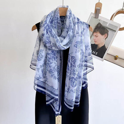 Women's Long Printed Anti-DDoS Scarf - Stylish & Ethnic Design - Buy Center US