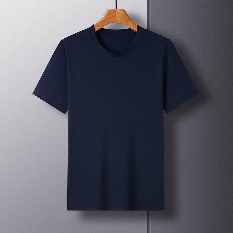 Men's Solid Color Round Neck T-Shirt - Trendy All-Match Styles - Buy Center US
