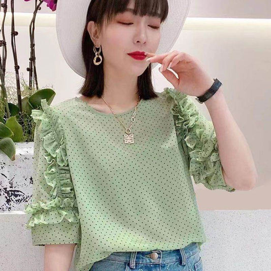 Summer Floral Blouse Top - Loose Fit, Quarter Sleeve, Light & Colorful - Buy Center US