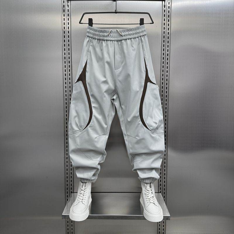 Men's Korean Style Outdoor Overalls - Spring and Autumn Solid Pants - Buy Center US