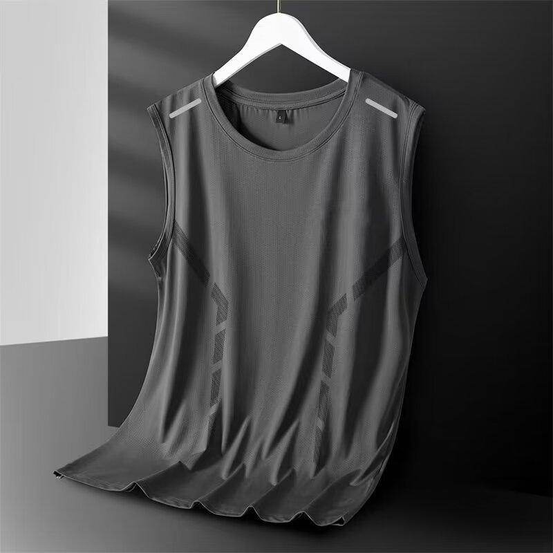 Men's Loose Casual Waistcoat Top - Stylish Pullover in Black & Gray - Buy Center US