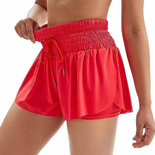 Women's High Waist Sports Shorts - Elegant Solid Colors, Casual Style - Buy Center US
