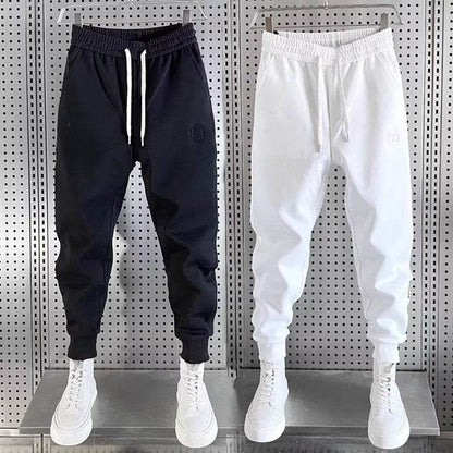 Buycenter Autumn Sports Pants for Men - Solid Color, Light Gray & Black - Buy Center US