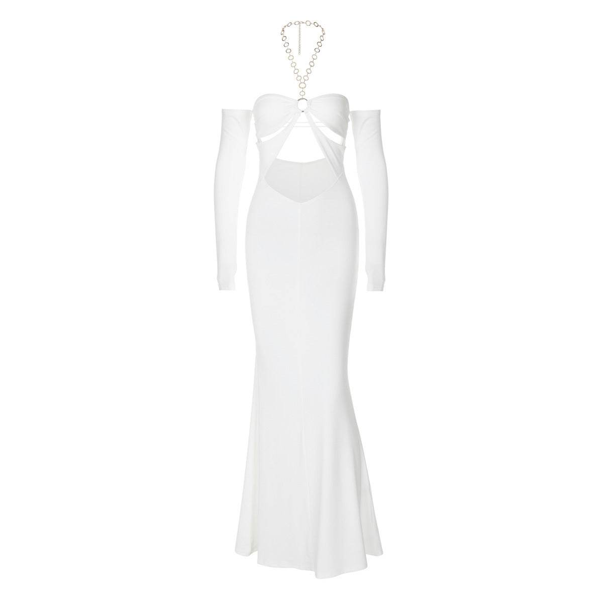 Sexy Off-Shoulder Fishtail Dress for Women - Elegant Long Skirt Style - Buy Center US
