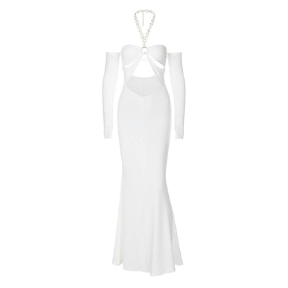 Sexy Off-Shoulder Fishtail Dress for Women - Elegant Long Skirt Style - Buy Center US