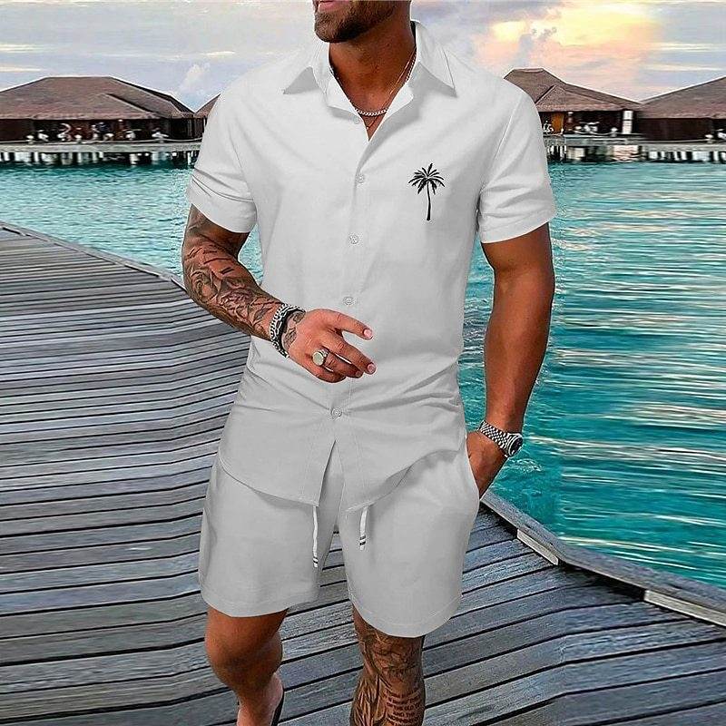Buycenter Gradient 3D Printing Shorts Set - Stylish Outdoor Short-Sleeved Wear - Buy Center US