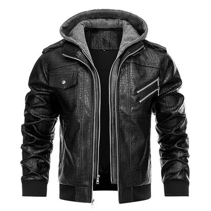 Buycenter Men's PU Leather Coat - Stylish, Retro Winter Jacket - Buy Center US