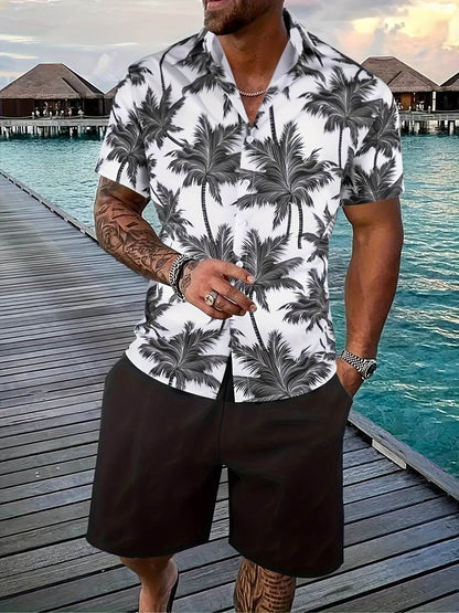Buycenter Gradient 3D Printing Shorts Set - Stylish Outdoor Short-Sleeved Wear - Buy Center US