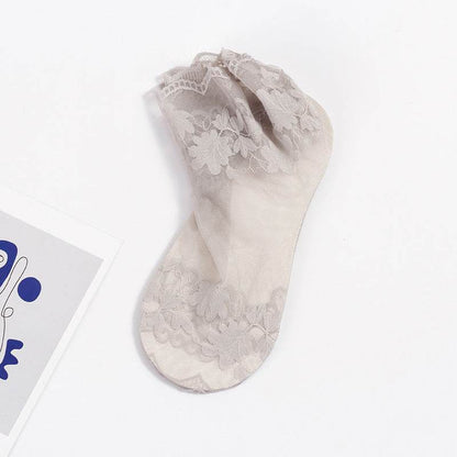 Women's Lace Cotton Socks - Quick Drying, Invisible Comfort for All Ages - Buy Center US