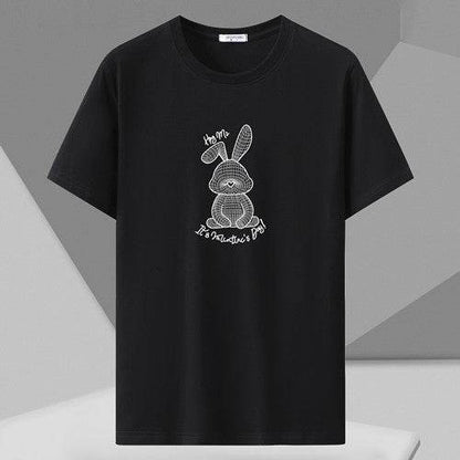 Spring Men’s Loose Half Sleeve Shirt - Plus Size Round Neck Cotton Tee - Buy Center US