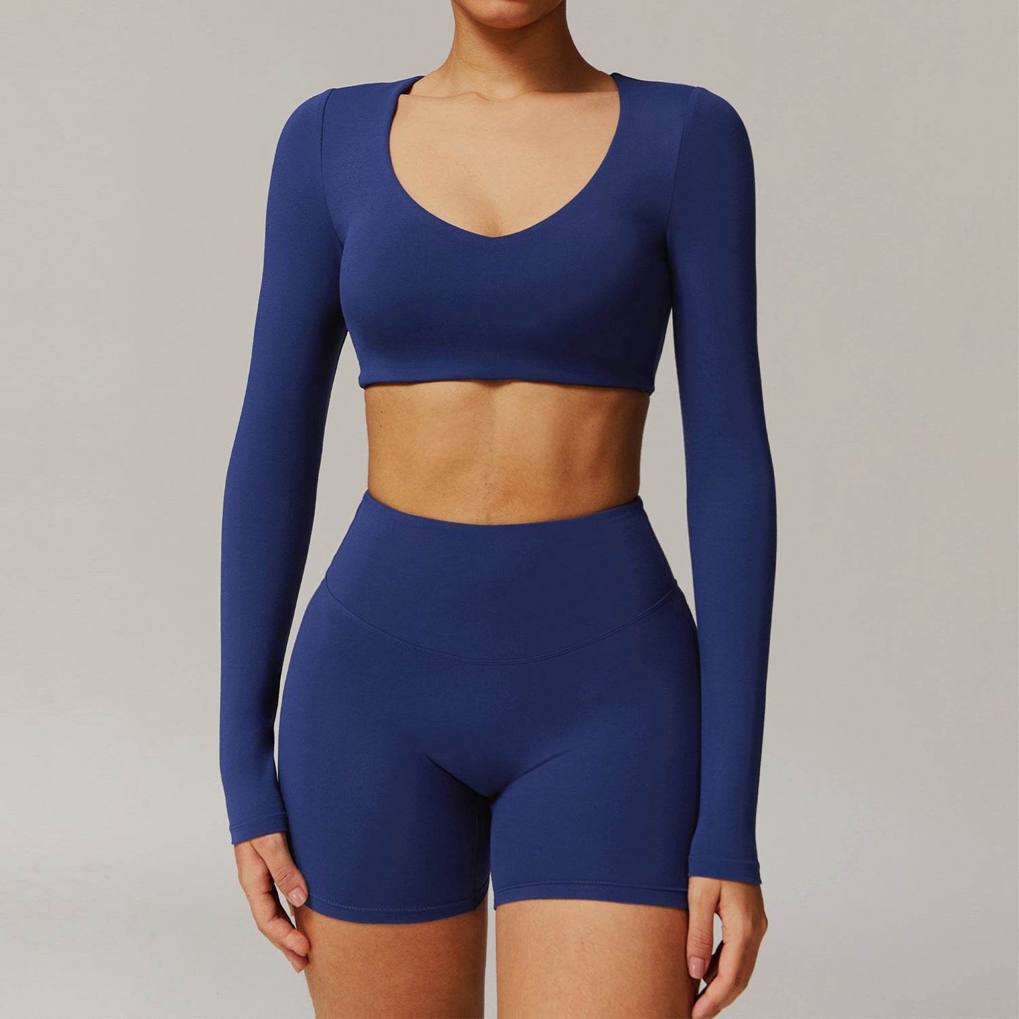 Women's Quick-Drying Long Sleeve V-Neck Top - Fitness & Yoga T-Shirt - Buy Center US