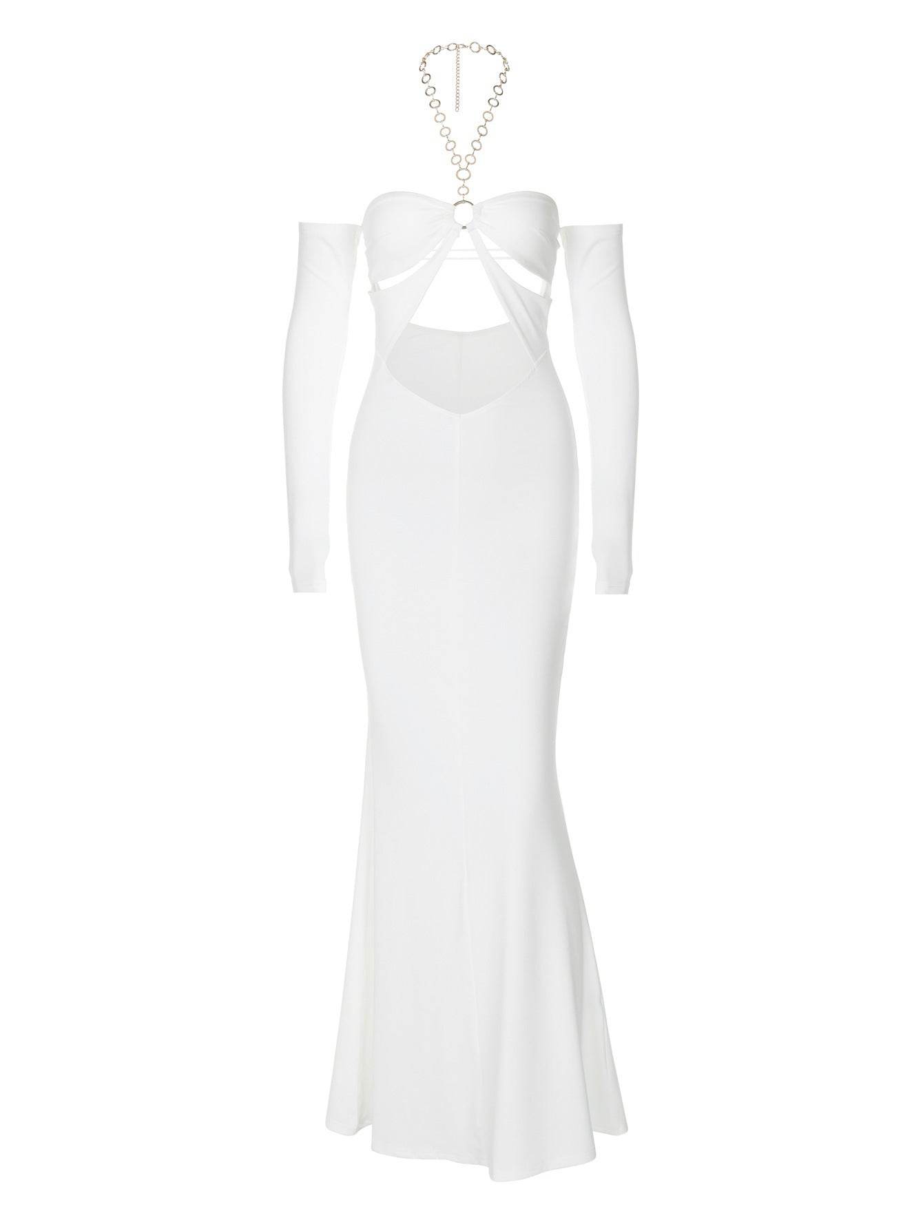 Sexy Off-Shoulder Fishtail Dress for Women - Elegant Long Skirt Style - Buy Center US