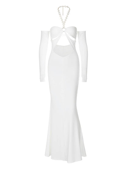 Sexy Off-Shoulder Fishtail Dress for Women - Elegant Long Skirt Style - Buy Center US