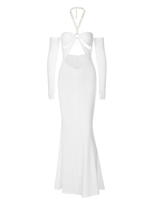 Sexy Off-Shoulder Fishtail Dress for Women - Elegant Long Skirt Style - Buy Center US