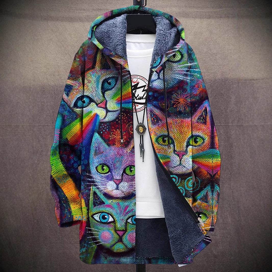 Buycenter Men's Zipper Hooded Cardigan - Casual Thick Jacket for Leisure - Buy Center US