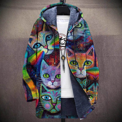 Buycenter Men's Zipper Hooded Cardigan - Casual Thick Jacket for Leisure - Buy Center US