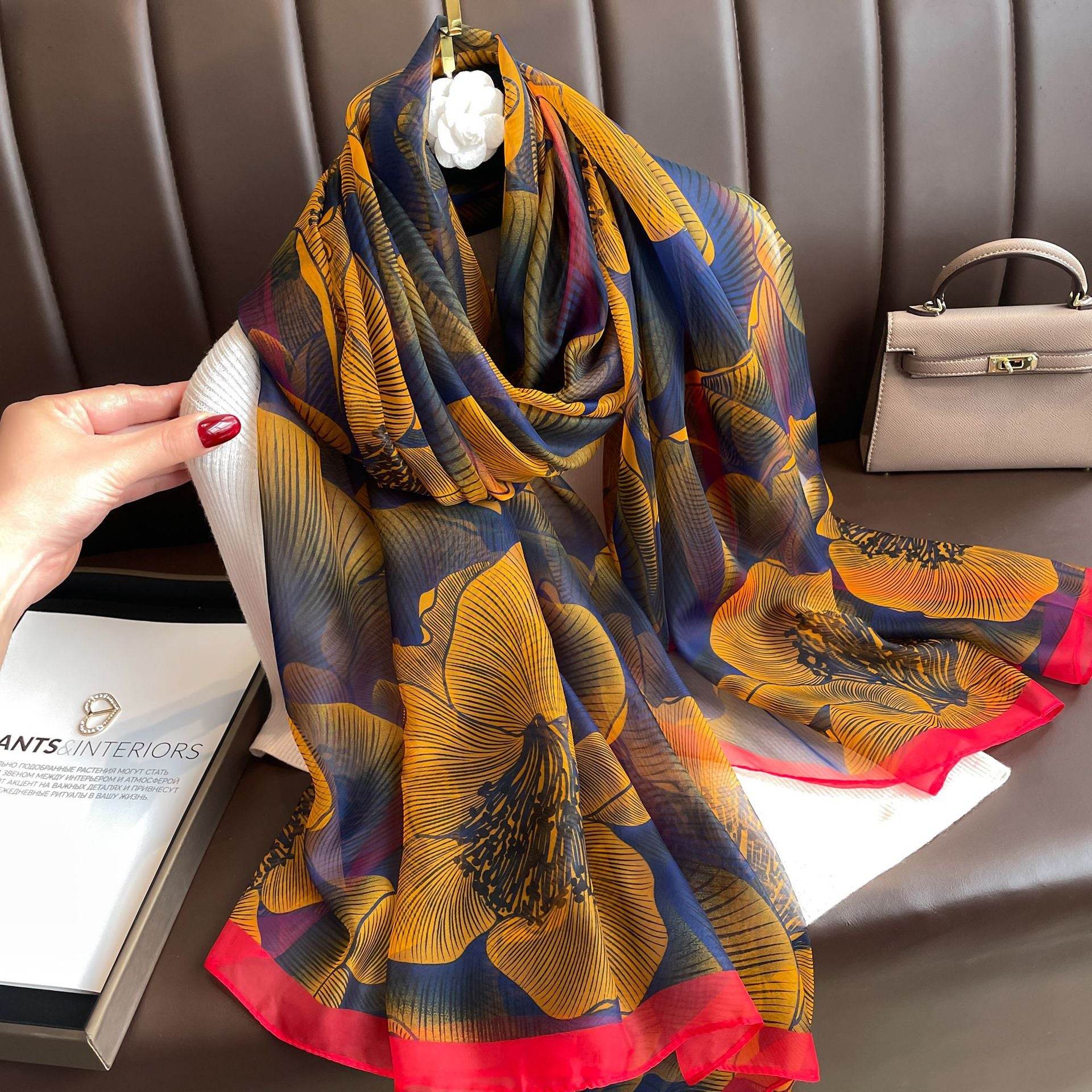Thin Yourou Begonia Scarf Shawl - Elegant Summer Polyester Wrap - Buy Center US
