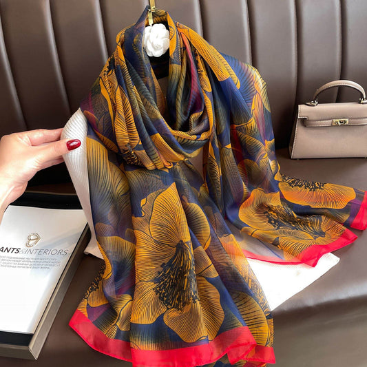 Thin Yourou Begonia Scarf Shawl - Elegant Summer Polyester Wrap - Buy Center US