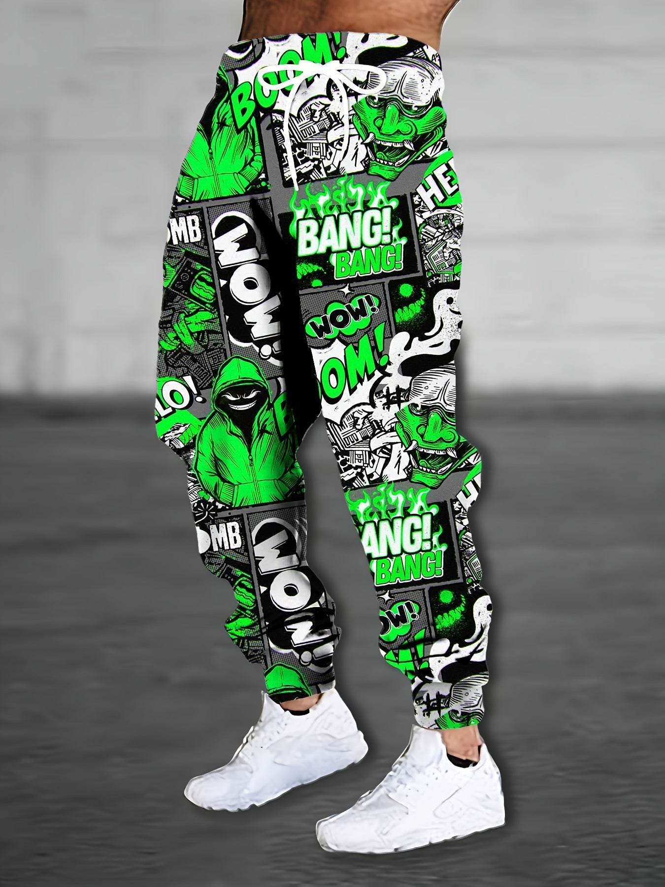 Colorful Men's Casual Sweatpants - Stylish Printed Trousers for All Sizes - Buy Center US