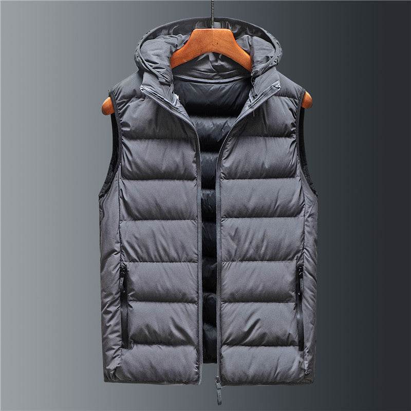 Buycenter Men’s Hooded Waistcoat - Loose Fit, Plus Sizes Available - Buy Center US