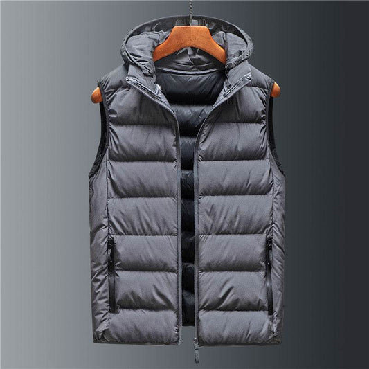 Buycenter Men’s Hooded Waistcoat - Loose Fit, Plus Sizes Available - Buy Center US