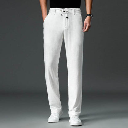 Summer Breathable Loose Straight Pants - Cotton Linen Tencel Blend - Buy Center US