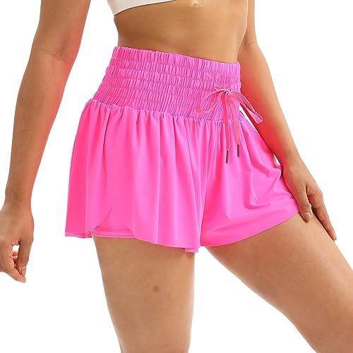 Women's High Waist Sports Shorts - Elegant Solid Colors, Casual Style - Buy Center US