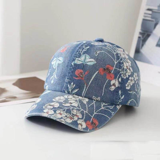 Denim National Advance Flower Printed Baseball Cap - Adjustable and Stylish - Buy Center US