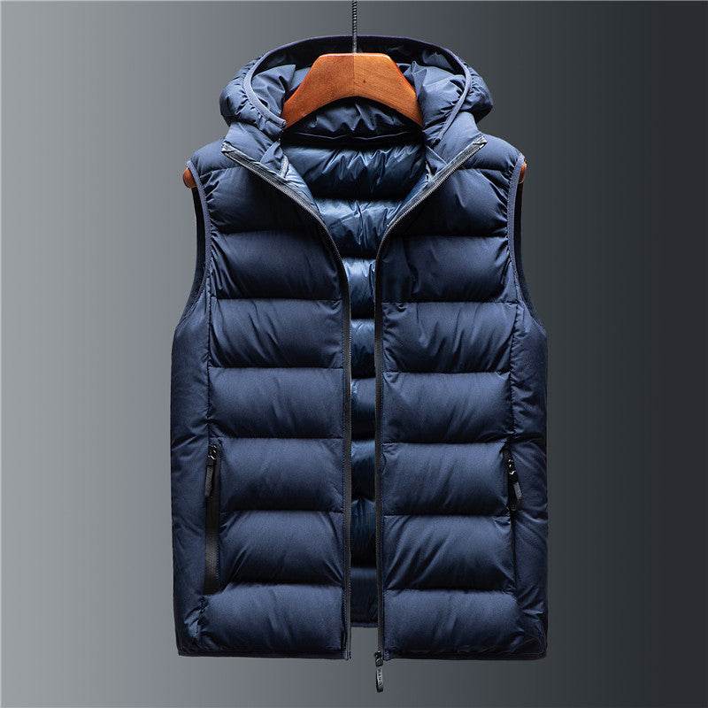Buycenter Men’s Hooded Waistcoat - Loose Fit, Plus Sizes Available - Buy Center US