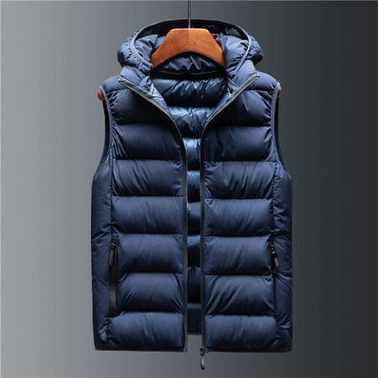 Buycenter Men’s Hooded Waistcoat - Loose Fit, Plus Sizes Available - Buy Center US